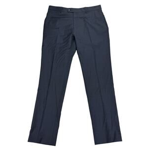 Tommy Hilfiger Mens TH Flex Ryland Modern Fit Plaid Suit Pants Navy Blue 38x34